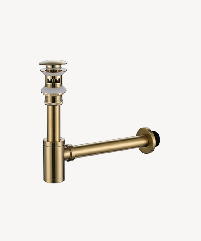 Siphon lavabo cylindrique en laiton