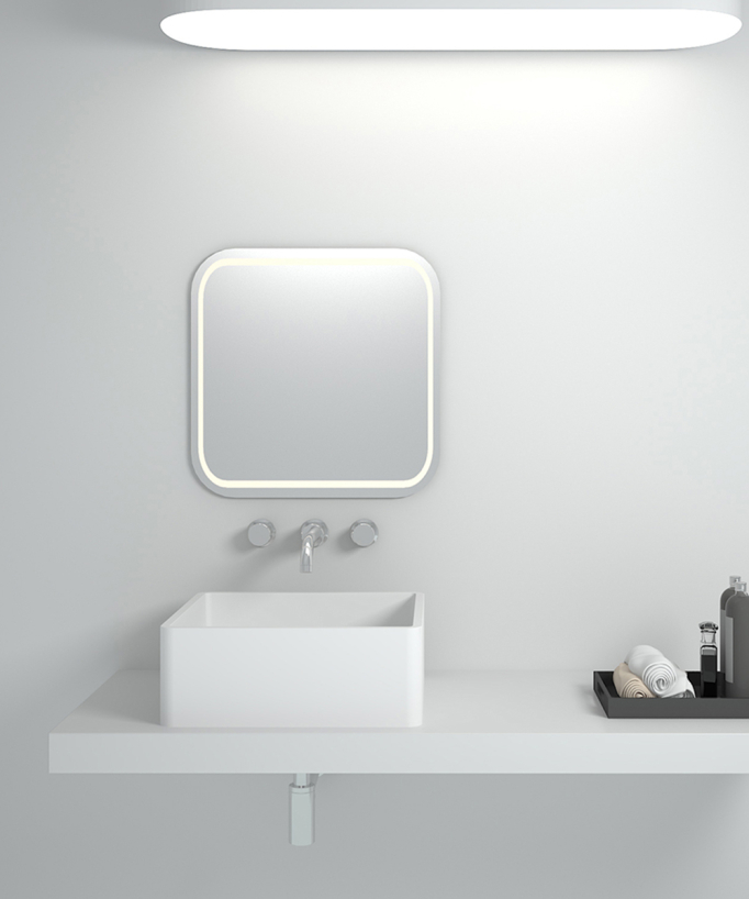 Lavabo a colonna quadrato Blanc mat - Kouilou