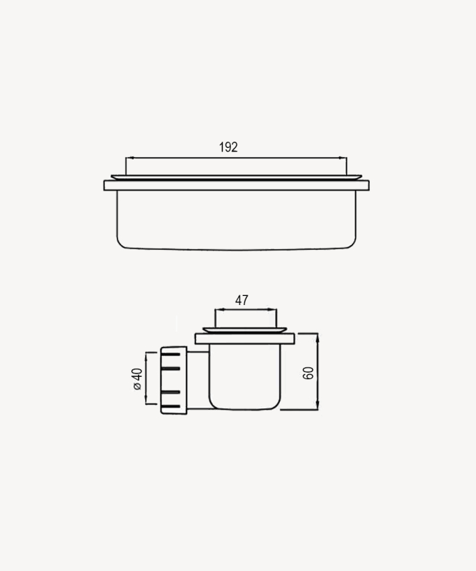 Piatto doccia Grigio 7035, texture Pietra Zeus, griglia colorata