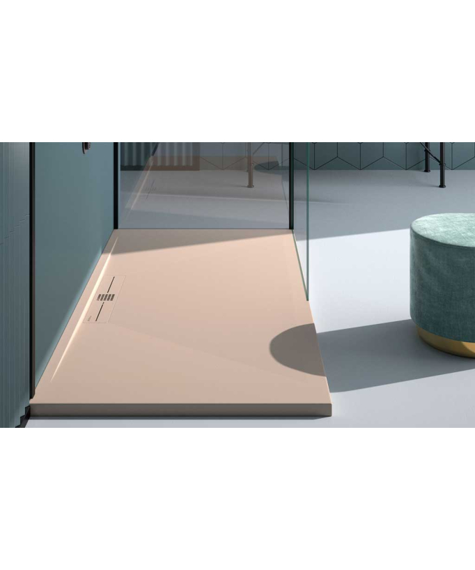Piatto doccia Sable, finitura Liscia Stone SIDE, griglia colorata