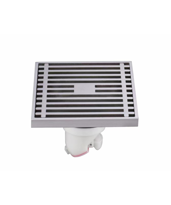 Sifone a pavimento quadrato Cromato - 100 x 100 mm - small