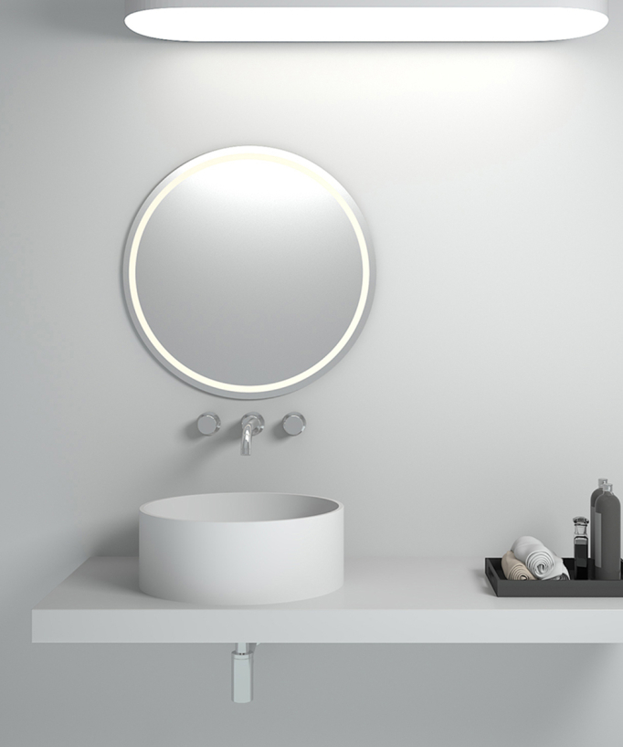 Lavabo a colonna tondo Blanc mat - Makoua