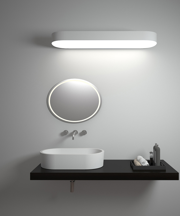 Lavabo con colonna ovale bianco opaco - Dongou
