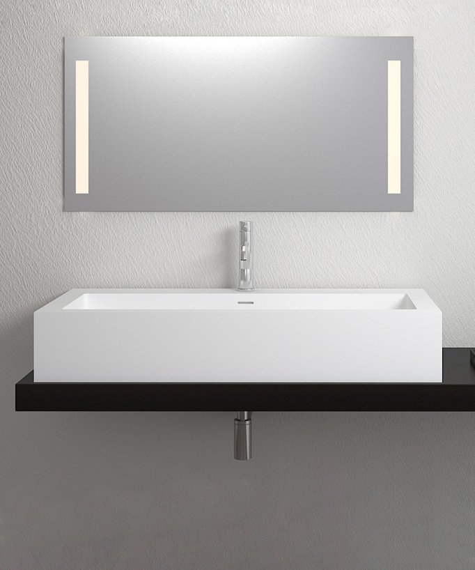 Lavandino rettangolare freestanding Blanc mat - Likasi