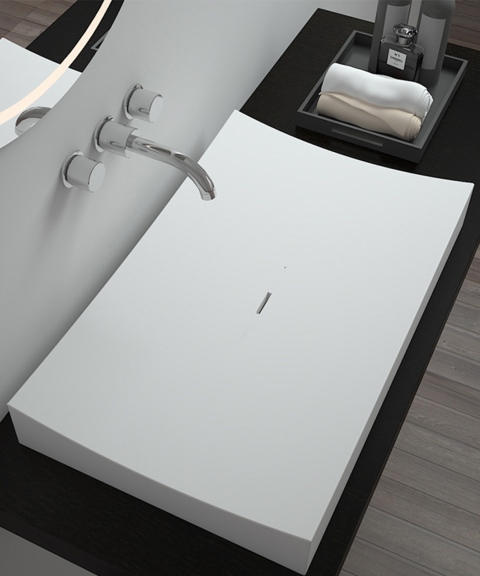 Lavabo rettangolare freestanding Bianco opaco - Owando
