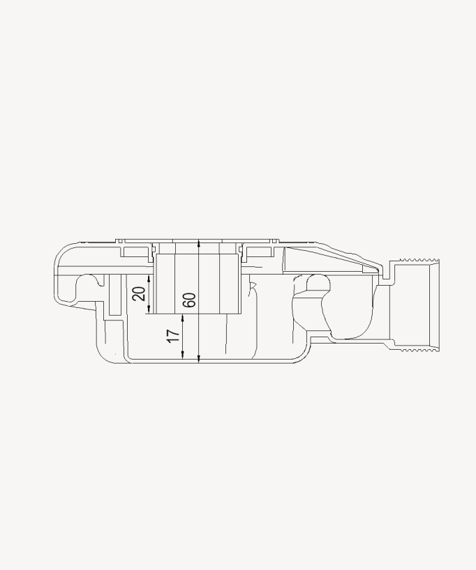 Piatto doccia Grigio, finitura Ardesia Stone SMART, griglia colorata