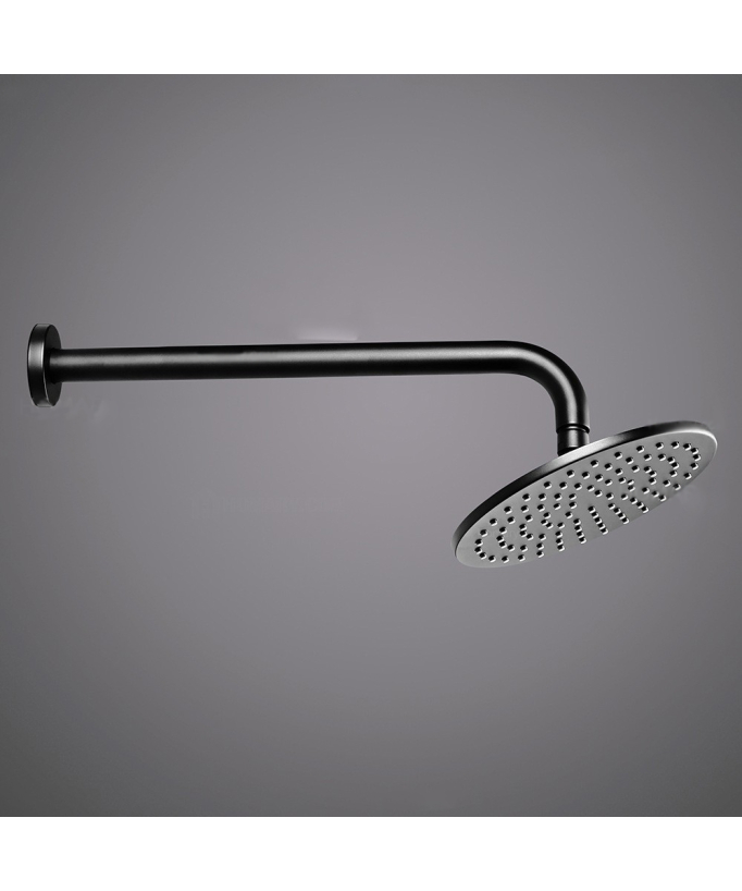 Moderno set doccia a parete in ottone massiccio nero