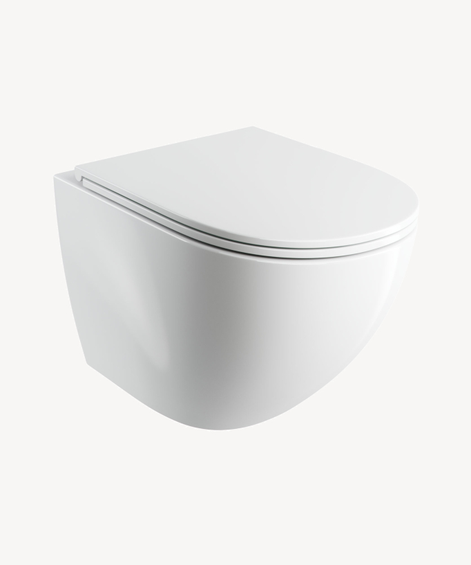 Ottawa Comfort - Wc suspendu avec abattant à fermeture progressive Blanc