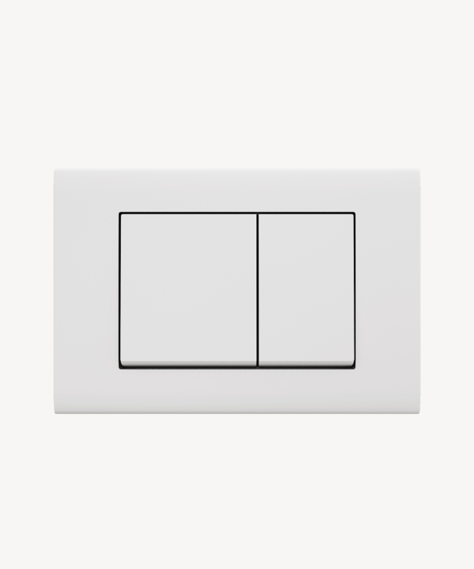 Plaque de commande avec double touche compatible avec Sigma Geberit