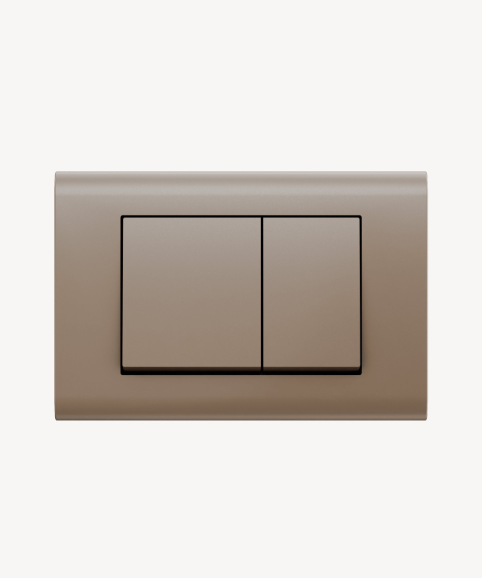 Plaque de commande avec double touche compatible avec Sigma Geberit