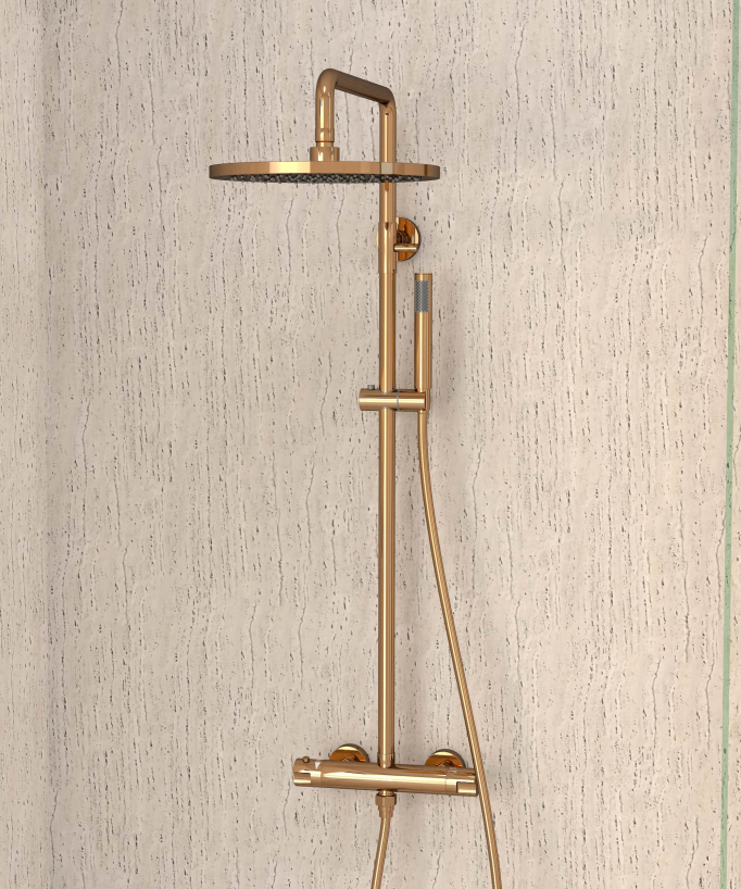 Colonna doccia termostatica rotonda - Corbeau