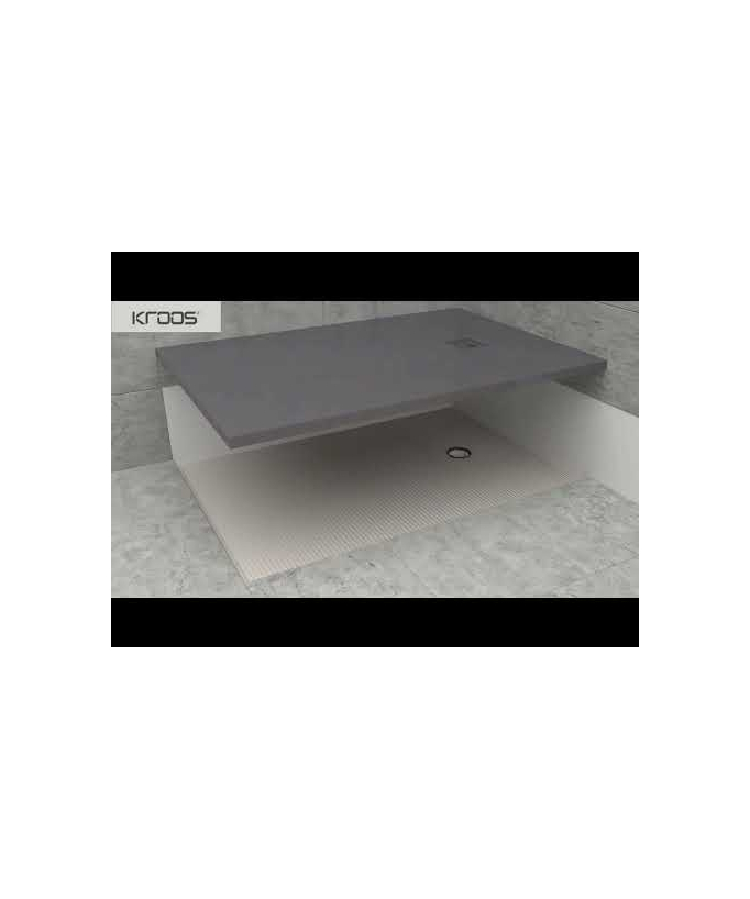 Piatto doccia Bianco, finitura Ardesia Stone CACH, griglia colorata