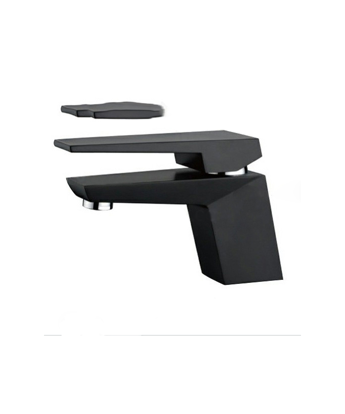 Robinet lavabo mitigeur contemporain en laiton solide 
