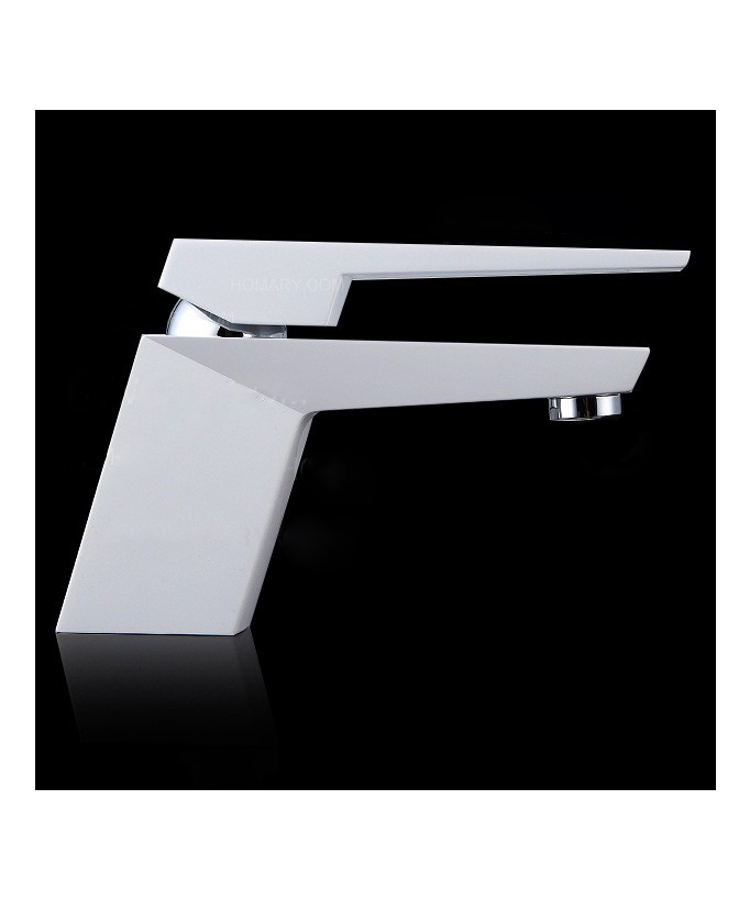 Robinet lavabo mitigeur contemporain en laiton solide 